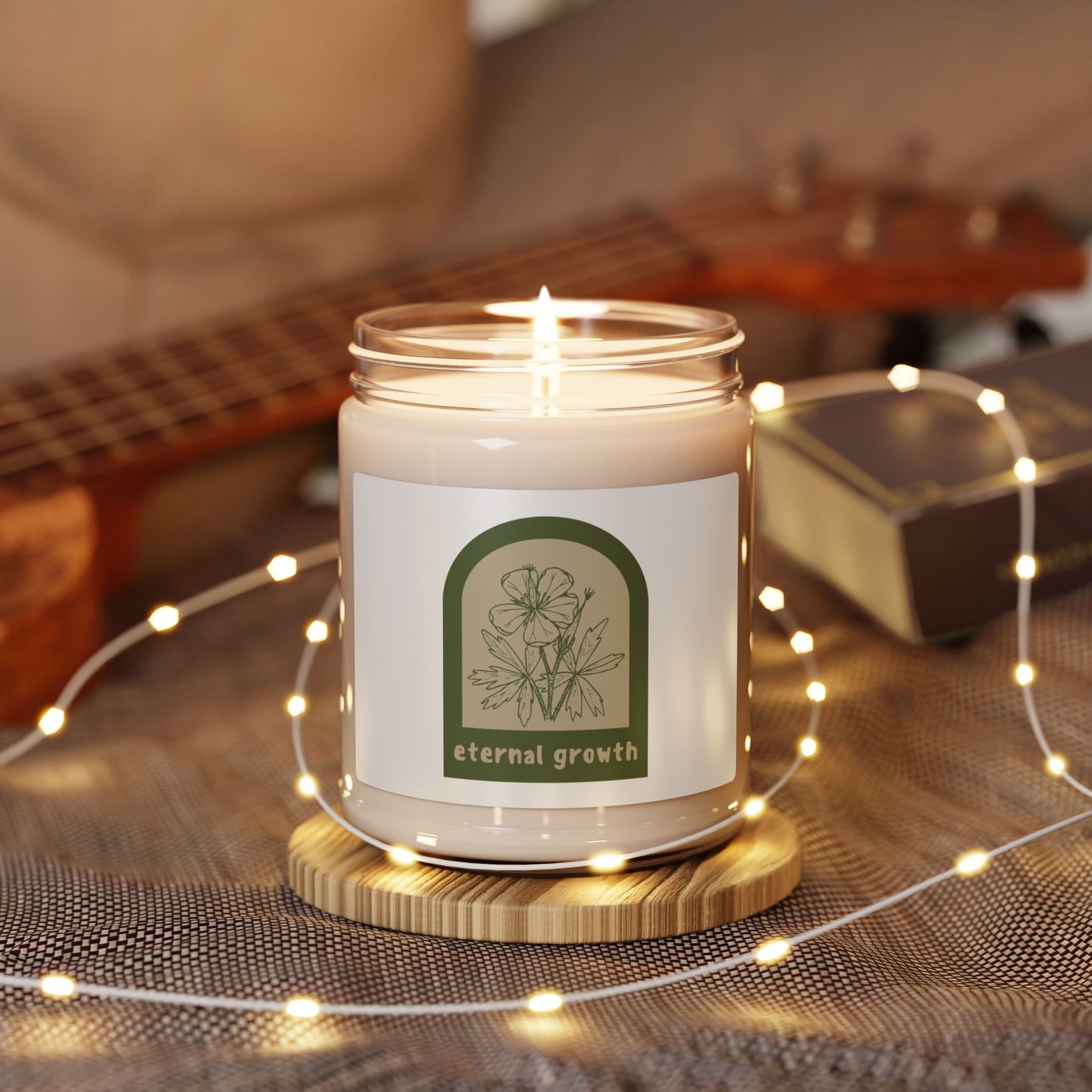 Eternal Growth Custom Design Scented Soy Candle, 9oz-Free USA Shipping