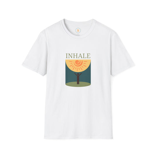 Balance your mindset wit this Refreshing Inhale Spiritual T-shirt Gildan 6400 Unisex Softstyle- Free USA shipping