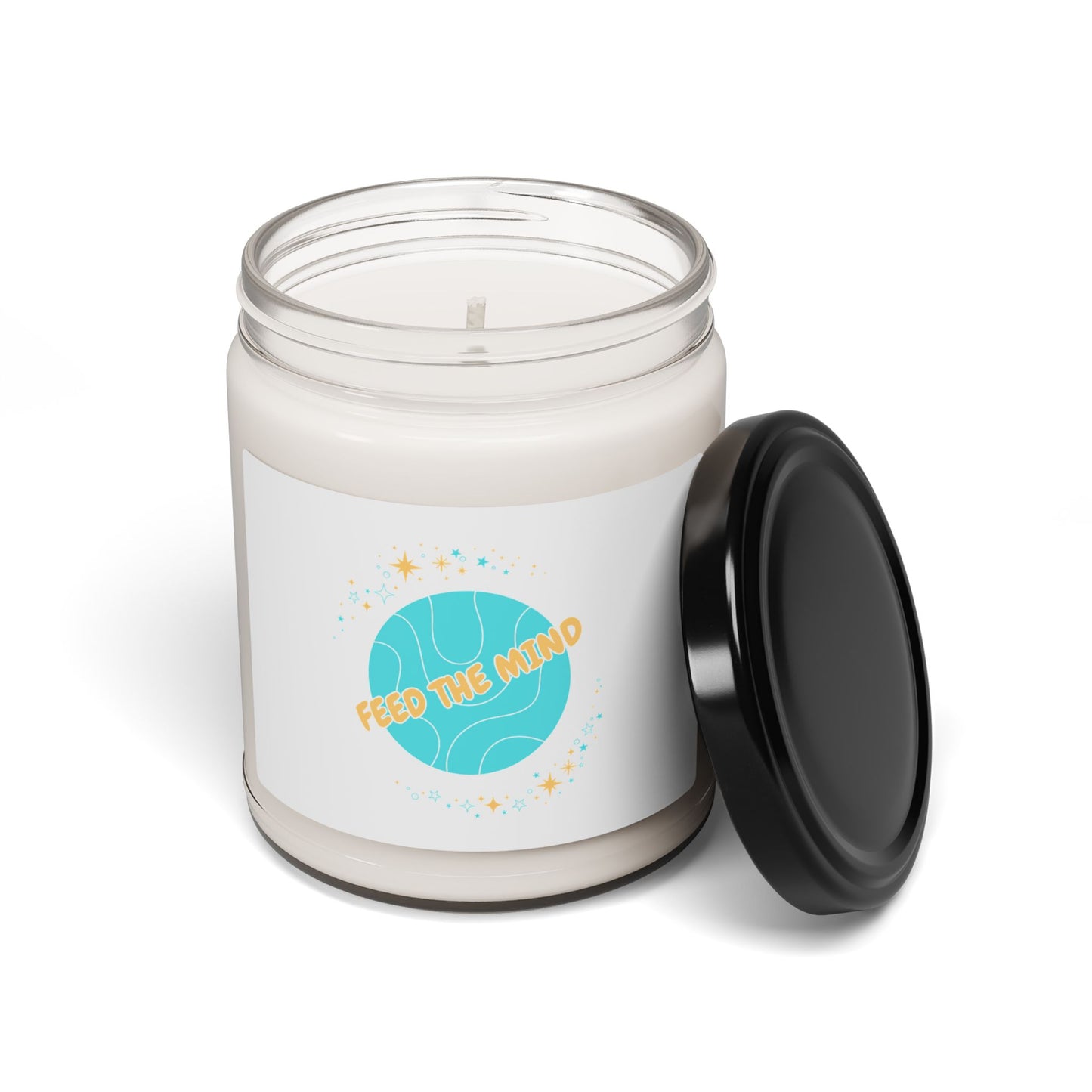 Feed the Mind Custom Design Scented Soy Candle, 9oz-Free USA Shipping