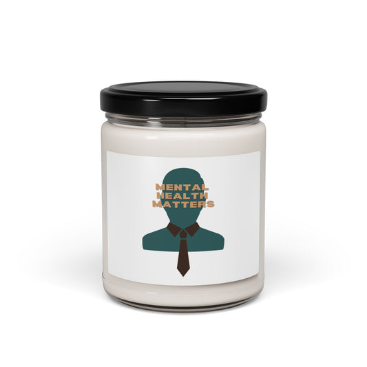 Mental Health Matters Custom Design Scented Soy Candle, 9oz-Free USA Shipping