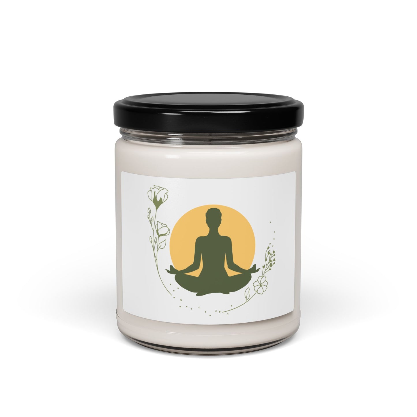 Meditation Floral Scented Soy Candle, 9oz-Free USA Shipping