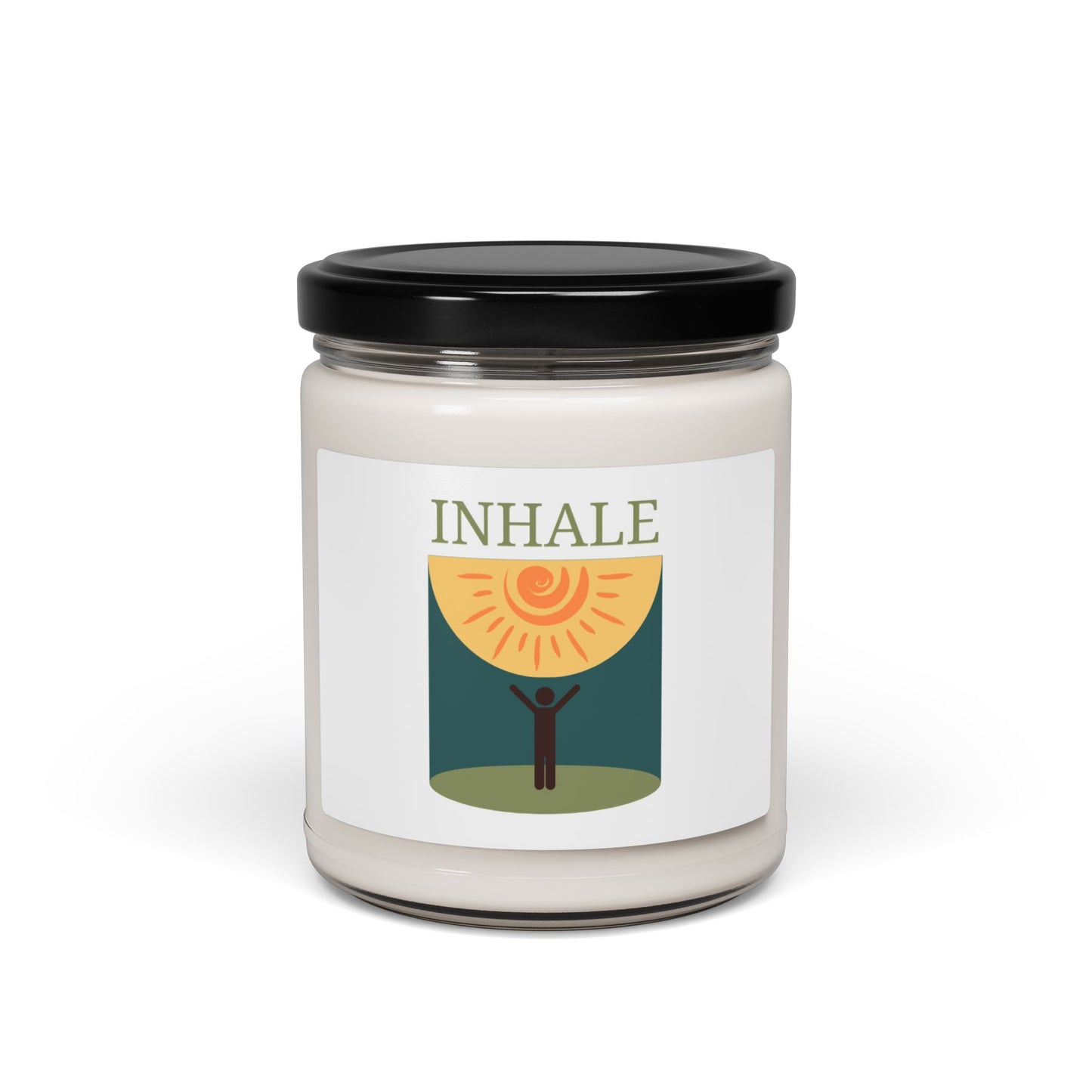 Inhale Custom Design Scented Soy Candle, 9oz-Free USA Shipping