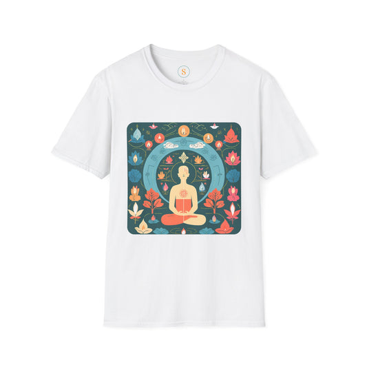 Colorfully Balanced Spiritual T-shirt Unisex Softstyle Gildan 64000- FREE USA Shipping