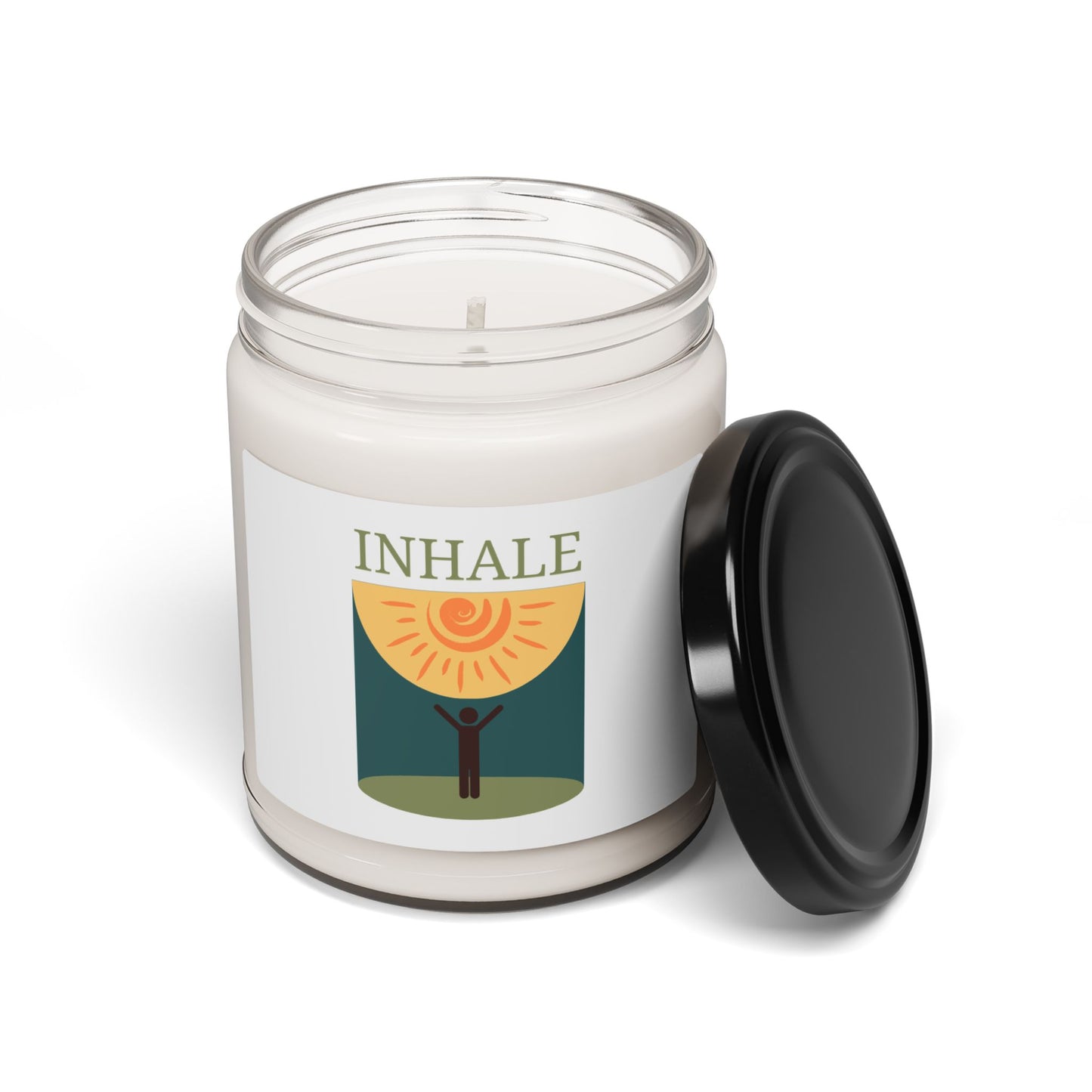 Inhale Custom Design Scented Soy Candle, 9oz-Free USA Shipping