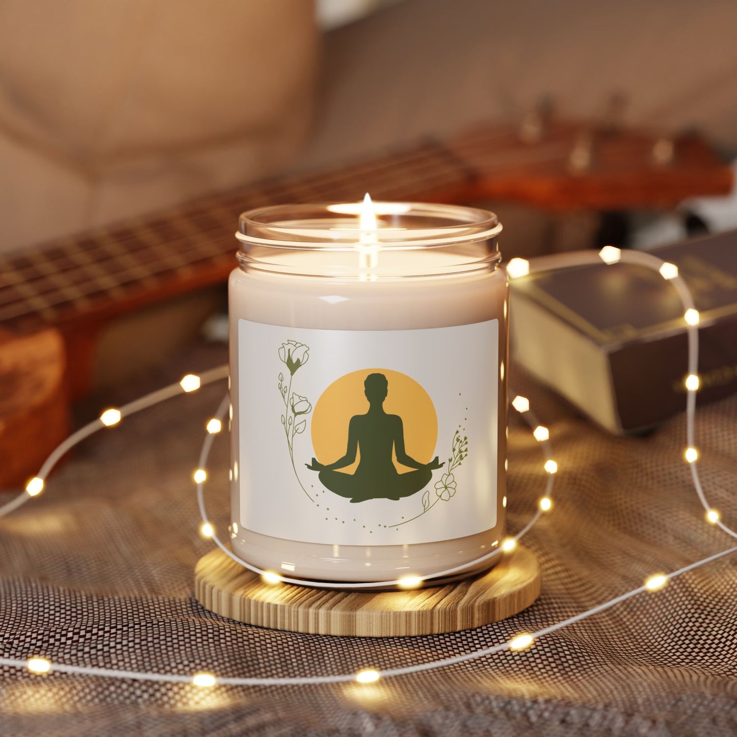 Meditation Floral Scented Soy Candle, 9oz-Free USA Shipping