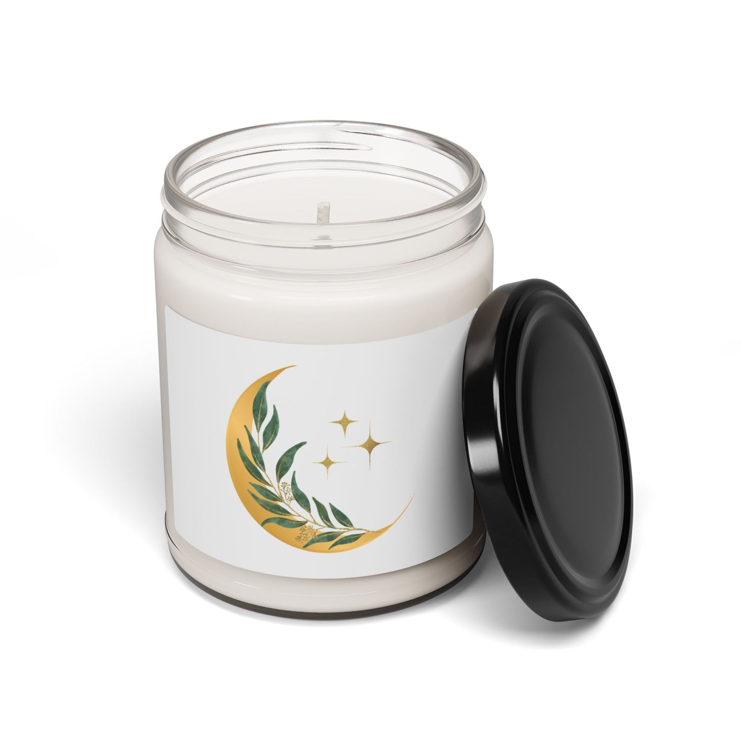 Spiritual Floral Moon Custom Design Scented Soy Candle, 9oz-Free USA Shipping