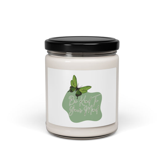 Be Kind to Your Mind Custom Design Scented Soy Candle, 9oz-Free USA Shipping