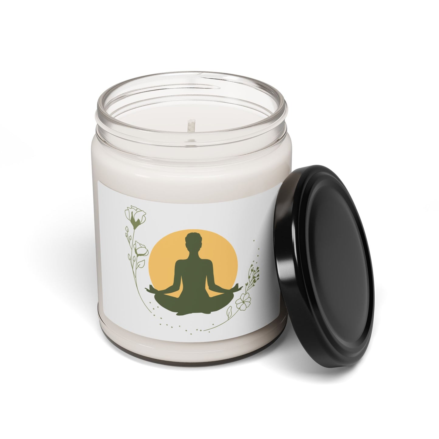 Meditation Floral Scented Soy Candle, 9oz-Free USA Shipping