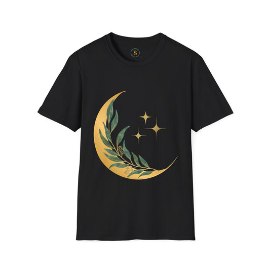 Floral Moon T-shirt Gildan 6400 Unisex Softstyle- Free USA shipping