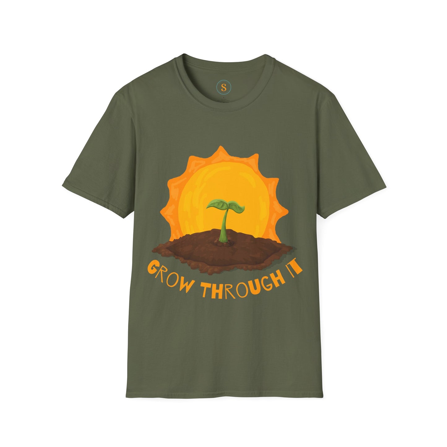 Grow Through It Spiritual T-shirt Unisex Softstyle Gildan 64000- FREE USA Shipping