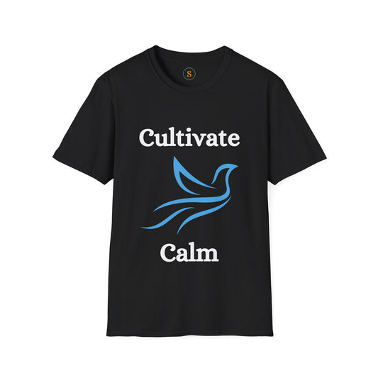 Cultivate Calm Spiritual Dove T-shirt Gildan 6400 Unisex Softstyle- Free USA shipping