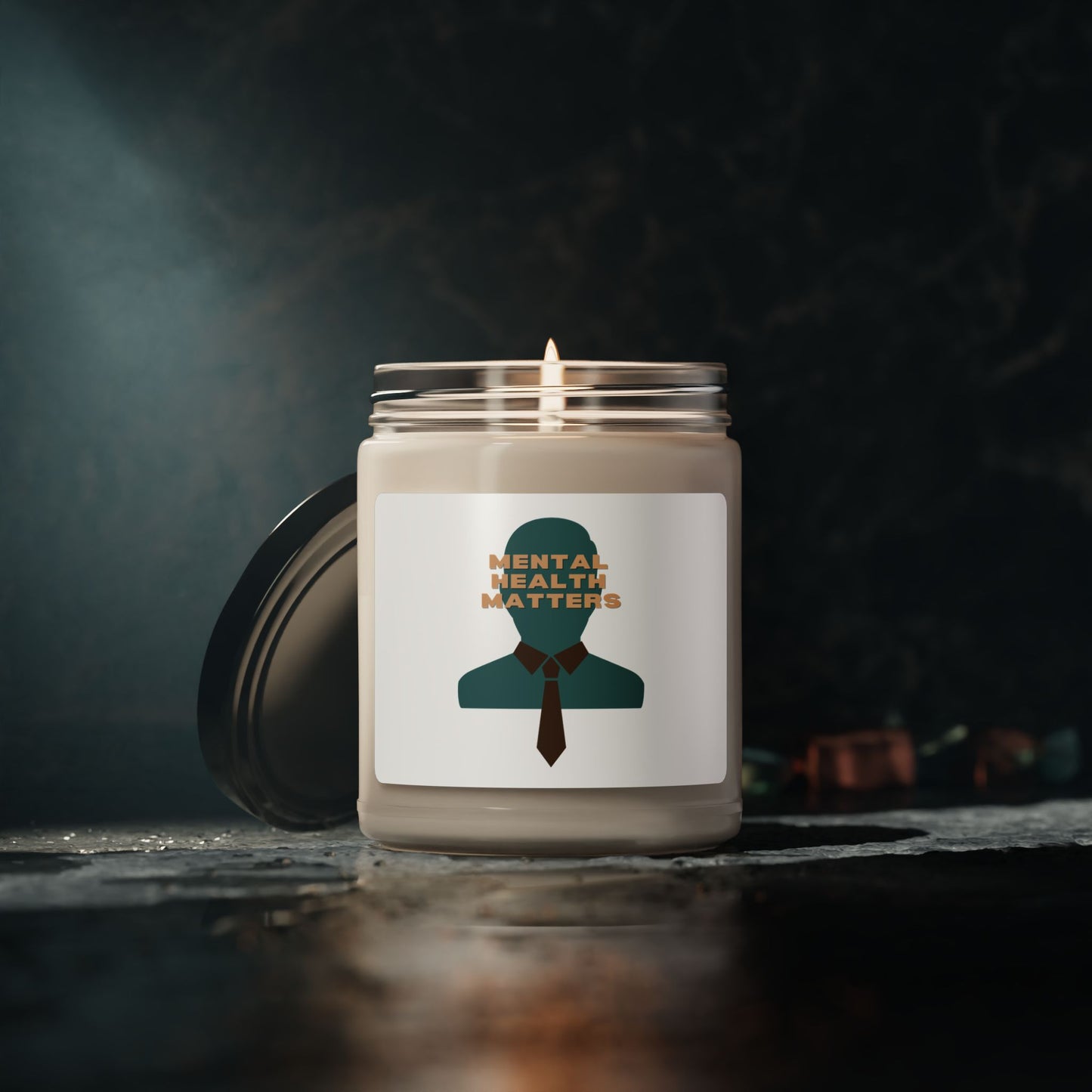 Mental Health Matters Custom Design Scented Soy Candle, 9oz-Free USA Shipping