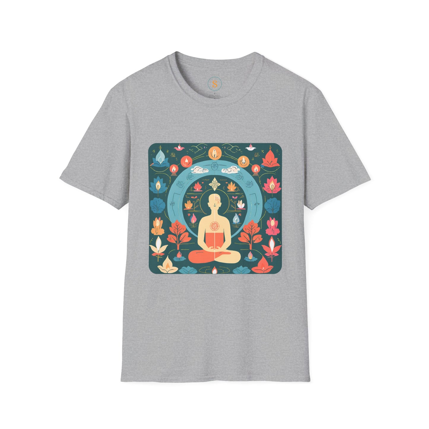 Colorfully Balanced Spiritual T-shirt Unisex Softstyle Gildan 64000- FREE USA Shipping