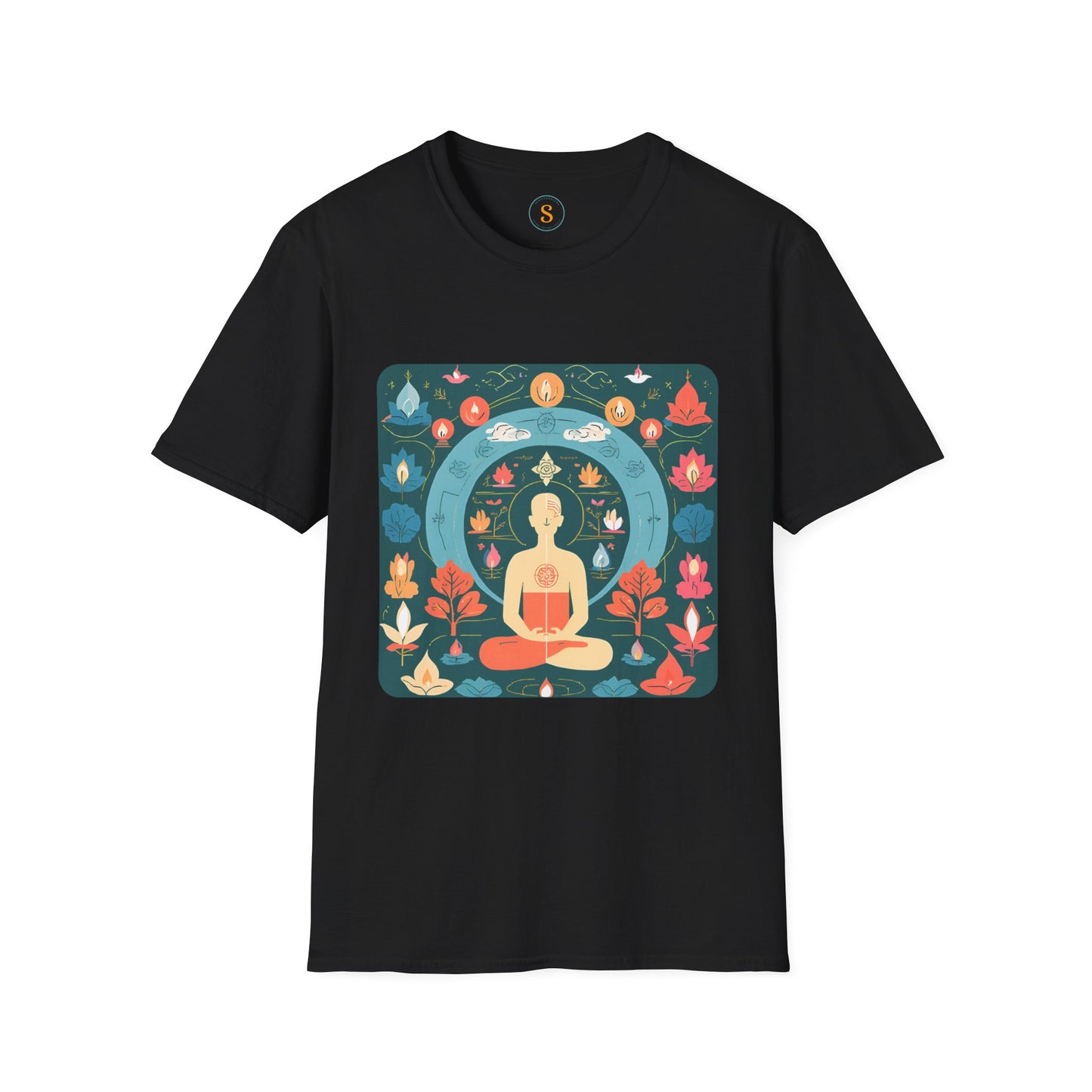 Colorfully Balanced Spiritual T-shirt Unisex Softstyle Gildan 64000- FREE USA Shipping